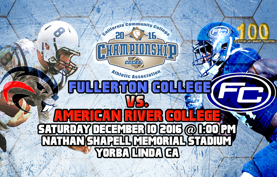 Fullerton to host American River in 2016 CCCAA State Championship