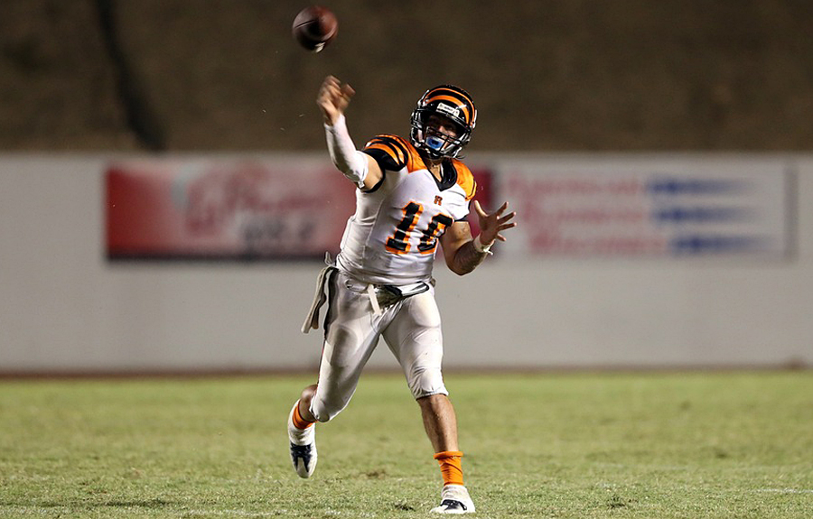 Riverside City College quarterback Vic Viramontes (Photo by Bobby R. Hester)