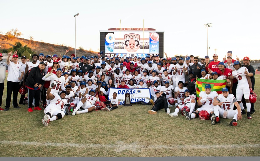 CCSF won the 2021 CCCAA Football State Championship. (Photo by Matt Brown)